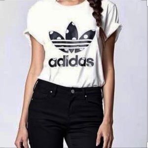Adidas Women Big Dot Logo T Shirt